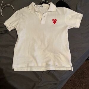 Comme Des Garçons Play ,heart patch polo shirt
